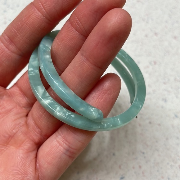 Turquoise Hoop Earrings - Picture 3 of 4